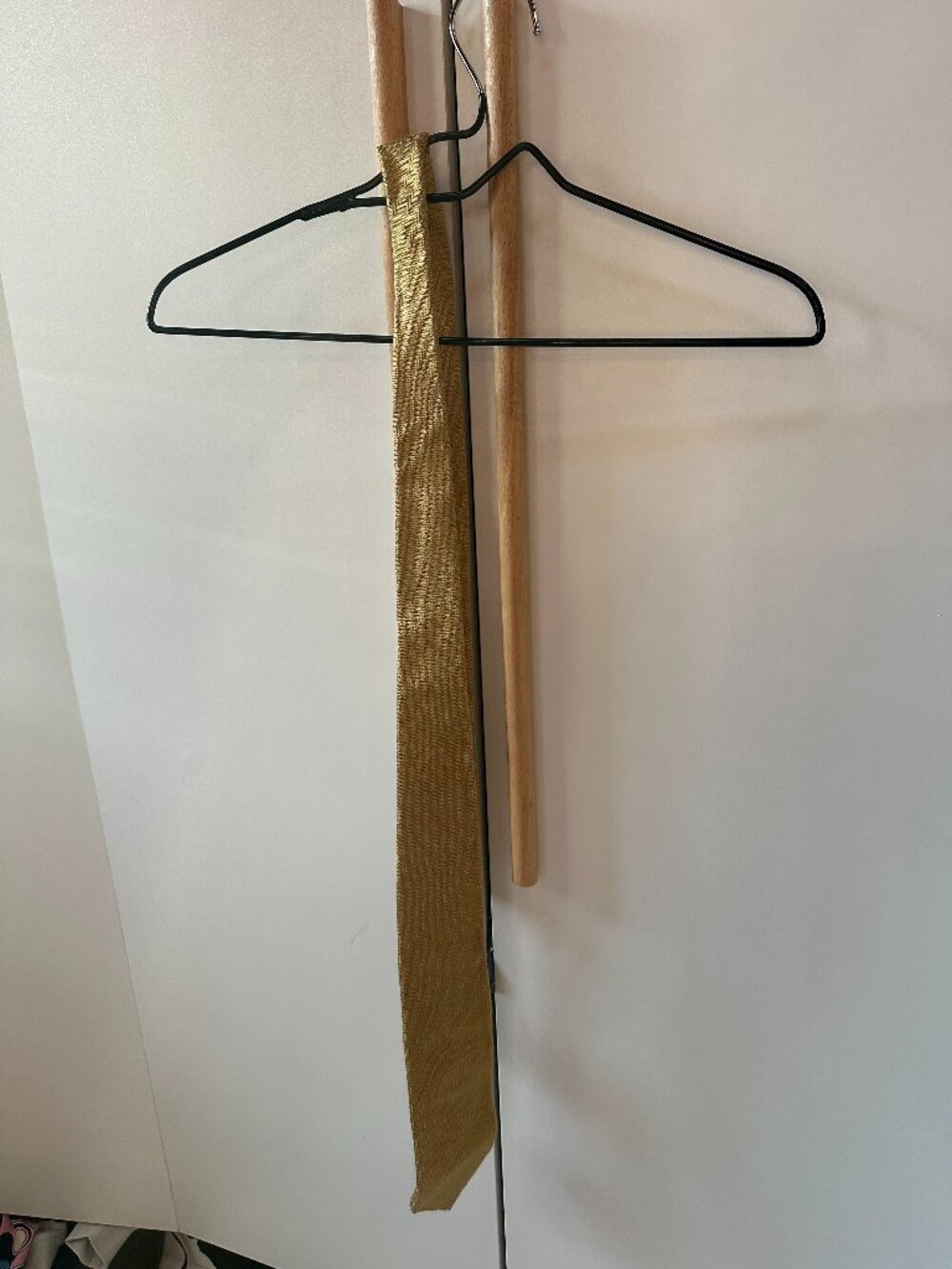 Vintage Burberry gold herringbone tie